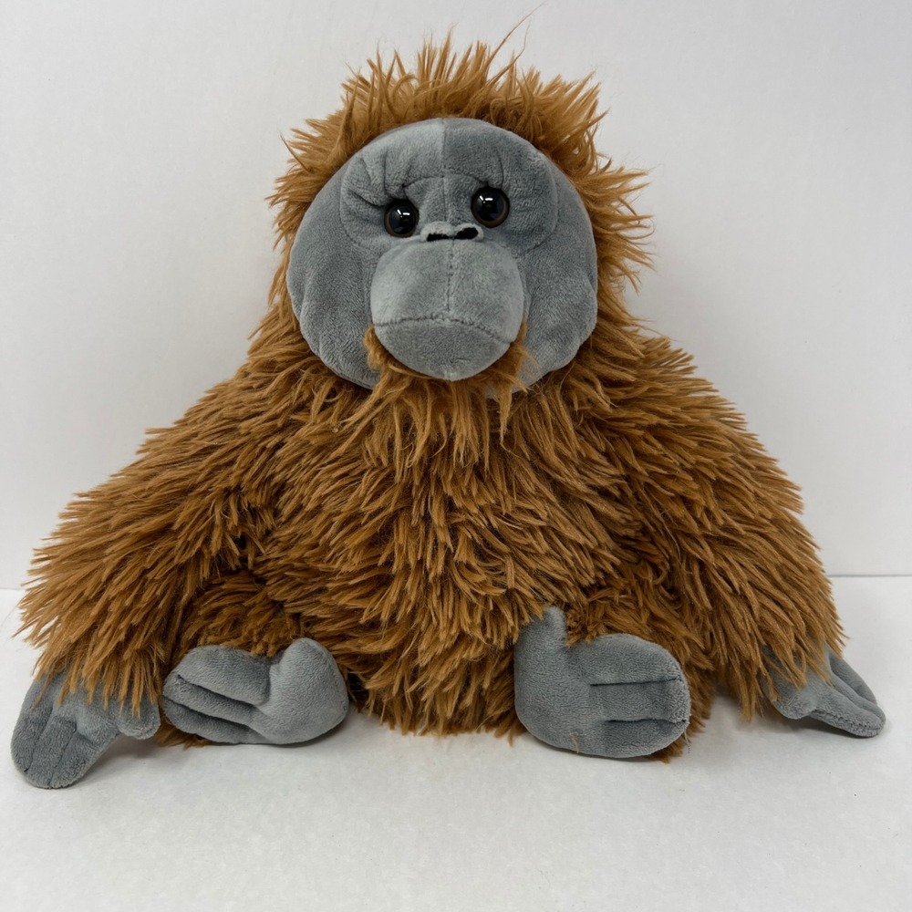 The Petting Zoo Orangutan Plush 12 Inch Brown Wild Ones Eco Friendly 2022